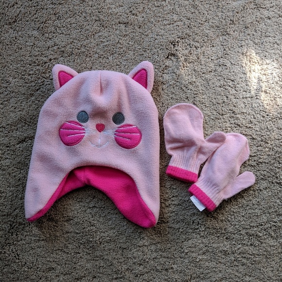 Accessories Infant Girl Fleece Cat Hat Mittens Poshmark